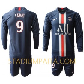 Virallinen pelipaita Paris Saint-Germain Cavani 9 Koti 2019-20 Pitkähihainen - Lasten( + Lyhyet housut )